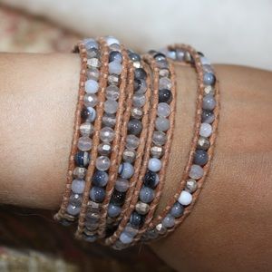 Chan Luu beaded mix bracelet blue tones